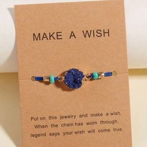 3/$15💞 Blue Druzy Stone Boho Bracelet